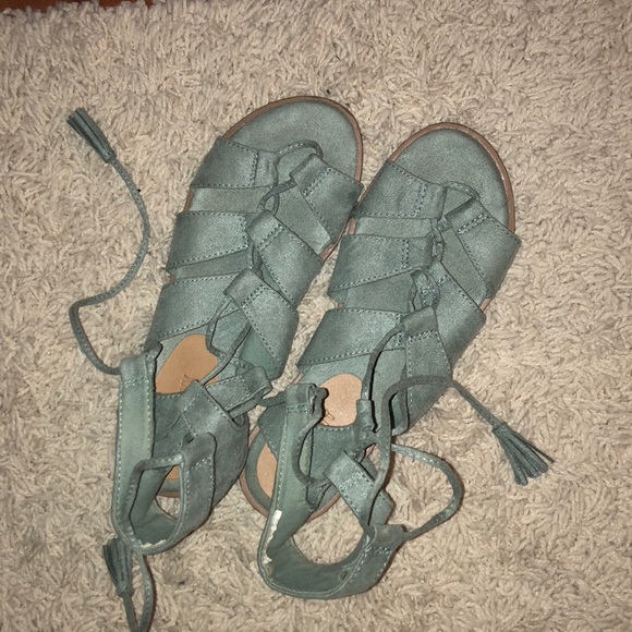 Mint green lace up sandals - Picture 1 of 1
